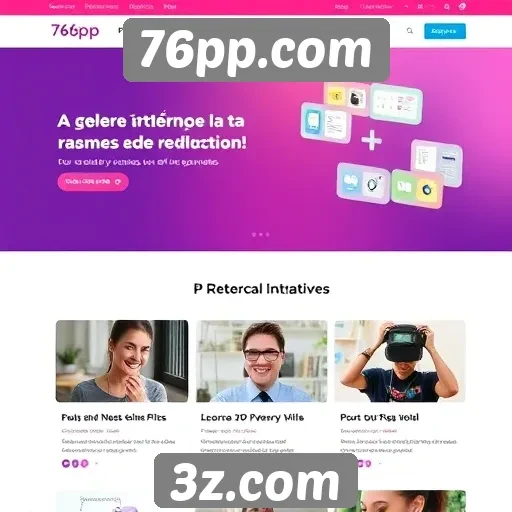 Recursos interativos do site 76pp.com em destaque