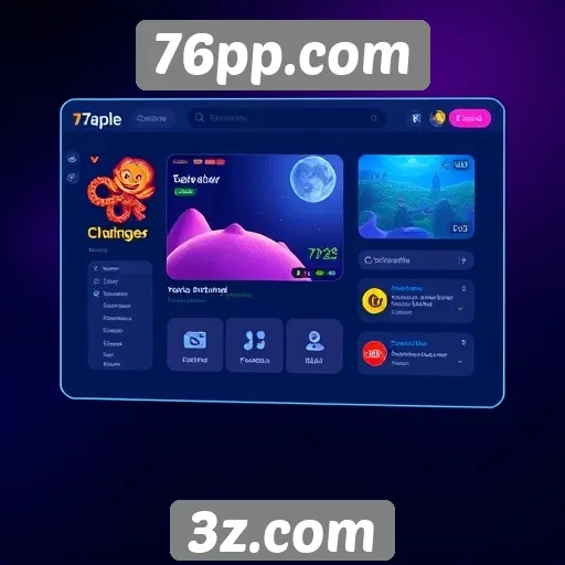 Interface do usuário do 76pp.com em foco